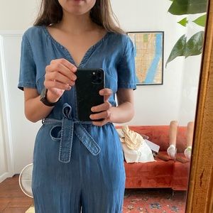 Club Monaco denim jumpsuit